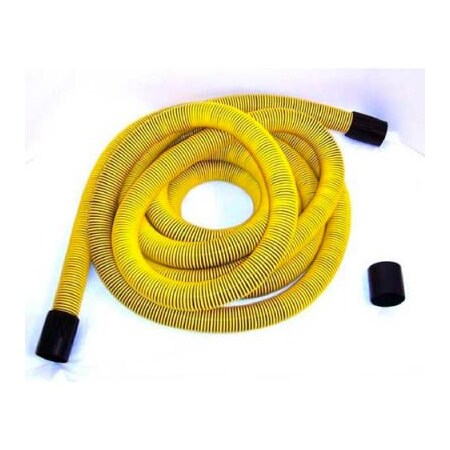Ductless Technologies Dustless Vacuum Hose With Coupler, 25'L, Yellow 14291